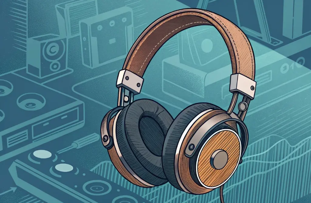 Sennheiser Momentum 5 concept headphones shown over an audio equipment background, supporting a practical verdict on ANC, battery life, sale price, and whether to wait or buy Momentum 4.

