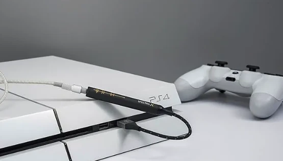 Compact aluminum Spectra X body shown as a durable portable audio device